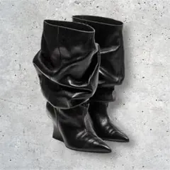 archive Leather Slouchy WedgeAnkle Boots
