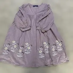 little s.t. by s.t.closet 花柄刺繍 七分袖ワンピース