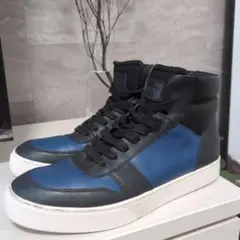 COACH ハイカットスニーカー ブラック×ブルー