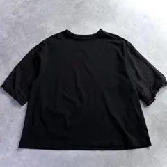 極美品 ネストローブ コットンリネンドッキングプルオーバー 体型カバー 黒のサムネイル