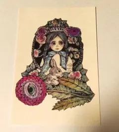 ヒグチユウコ　ポストカード　ボリス雑貨店　少女　うさぎ