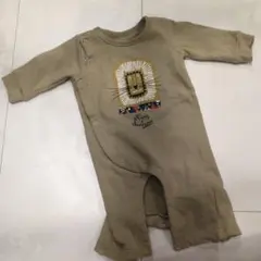 DILASH　ベージュ ライオンプリントロンパース
