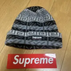 Supreme チェック柄 ニット帽 - メルカリ