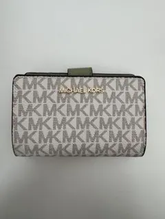 MICHAEL KORS 二つ折り財布 グレー/グリーン