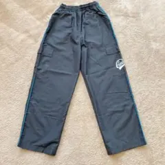 防寒パンツ　裏起毛×裏メッシュパンツ　グレー　サイド蓋付きポケット140センチ