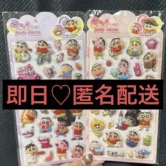 ♡即日・匿名配送♡ クレヨン しんちゃん 3D シール 2枚セット