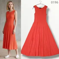美品✨23SS✨セオリー サテンプリーツロングワンピース サマーニット
