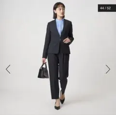 グリーンレーベル カチリラ ノーカラー パンツスーツ ネイビー 36