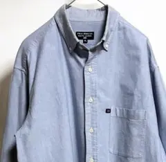 レアなラルフローレン　RL星条旗　ライトブルー ボタンダウンシャツ XL