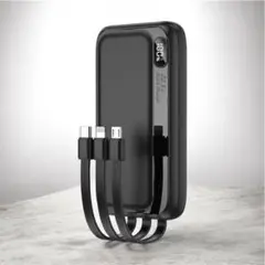 20000mAh モバイルバッテリー 5台同時充電　軽量 黒