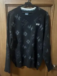 Admiral Golf ニットセーター KEEP CALM…ブラック L