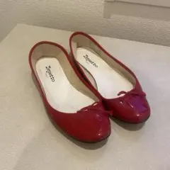 レペット バレエシューズ 赤 レッド エナメル 37 23.5