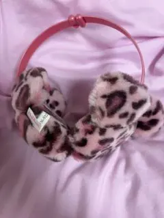ディズニー 耳あて ピンクヒョウ柄 イヤーマフ イヤーカフ