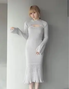 andmary アンドマリーワンピースLayered crochet dress - メルカリ
