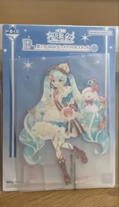一番くじ 雪ミク ビッグアクリルスタンド　クリアポスター