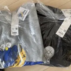 新品未開封　ユニクロ　カウズ　スウェットシャツ　スウェットパンツ　L セット