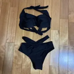 ブラックセパレート水着 クロスストラップ