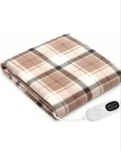 電気毛布 ブランケット 敷き 掛け兼用 140×80cm チェック柄