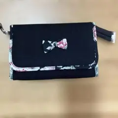 NaRaYa ミラー付きポーチ　ブラックのサムネイル