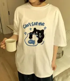 週末限定❗️BAON クヤミキャットプリントオーバーサイズ半袖Tシャツ XXL