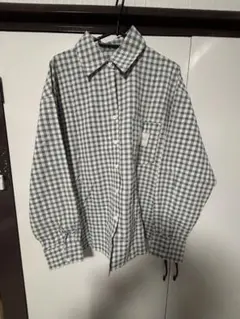 DAZY グリーン・ホワイト チェック 長袖シャツ Lサイズ