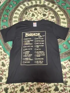 タイ Tシャツ BANGKOK ブラック Lサイズ チャットチャック