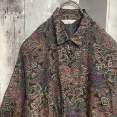 柄シャツ 長袖 ペイズリー