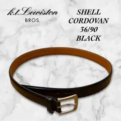 新品　k.t.lewiston ベルト　コードバン　ブラック　36/90のサムネイル