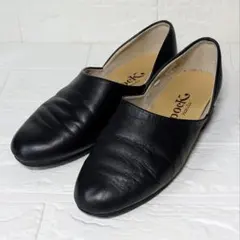 ハルタ spock スポック レザーローファー 22.5cm EE 黒 革靴