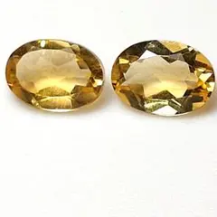 シトリン 天然石 2粒 ルース まとめ売り