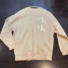 CALVIN KLEIN JEANS ベージュ トレーナー Mサイズ