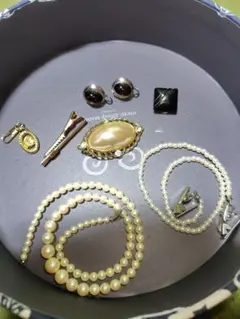 パールネックレスとジュエリーセット　ジャンク