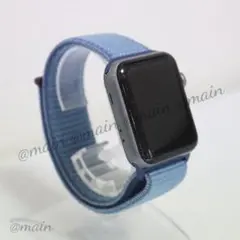 アップルウォッチ 42/44/45/49mm スポーツループ ウィンターブルー