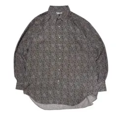 COMME CA DU MODE ペイズリー柄 長袖シャツ レトロ 総柄 紫