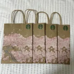 スターバックス スタバ ショップ袋 紙袋 桜 4枚セット