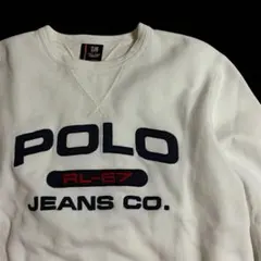 古着 レア ポロ ラルフローレン スウェット 刺繍ロゴ polo 90s