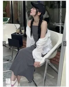 GRL マーメイドキャミワンピース[ai16]グレーS