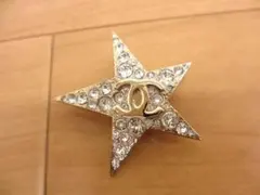 美品 シャネル B22C スター ラインストーン ココマーク ヘアピン