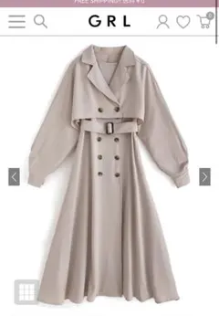 ベルト付き3Wayトレンチコート　tw1045 GRL 新品