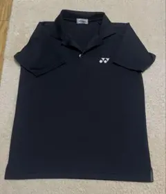 ヨネックス　黒　ポロシャツ　テニスウェア　バトミントン　練習着