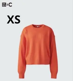 UNIQLO C スムースコットンクルーネックセーター XS オレンジ