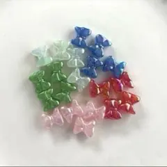 ビーズ まとめ売り ハンドメイド リボン アクリル カスタム キッズ 20個