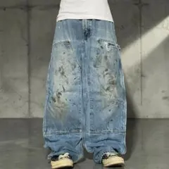 40s50s us.navy ベイカーパンツ デニム ワイドシルエット - メルカリ