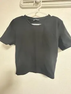 ZARA ブラック 半袖ショートTシャツ Mサイズ