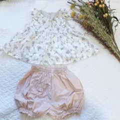 リバティ  セットアップ　チュニック　かぼちゃパンツ　ワンピース