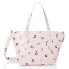 ジェラートピケ　マザーズバッグ　ピンク　アルファベット柄　ジェラピケ　ショルダー