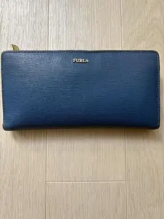 FURLA フルラ 長財布　L字ラウンドファスナー　ブルー