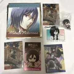 進撃の巨人☆ミカサセット☆アクリルキーホルダー☆カード☆シール☆色紙☆ハグコット