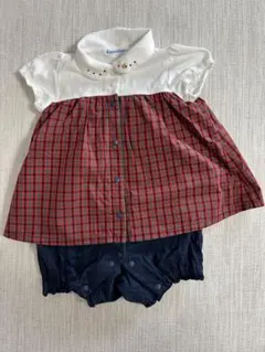 【現行品】familiar ファミリア ロンパース 70cmのサムネイル