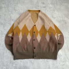 モヘア　ニット　カーディガン　シャギー　毛長　アメカジ　グランジ　シティボーイ